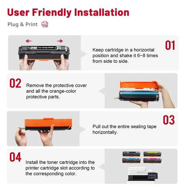 Alt view image 3 of 4 - Compatible Toner Cartridge Replacement for Canon 054H 054 Black Toner for Canon Color ImageClass MF644Cdw MF642Cdw MF641cw LBP622Cdw MF642c Printer (Black, 2-Pack)
