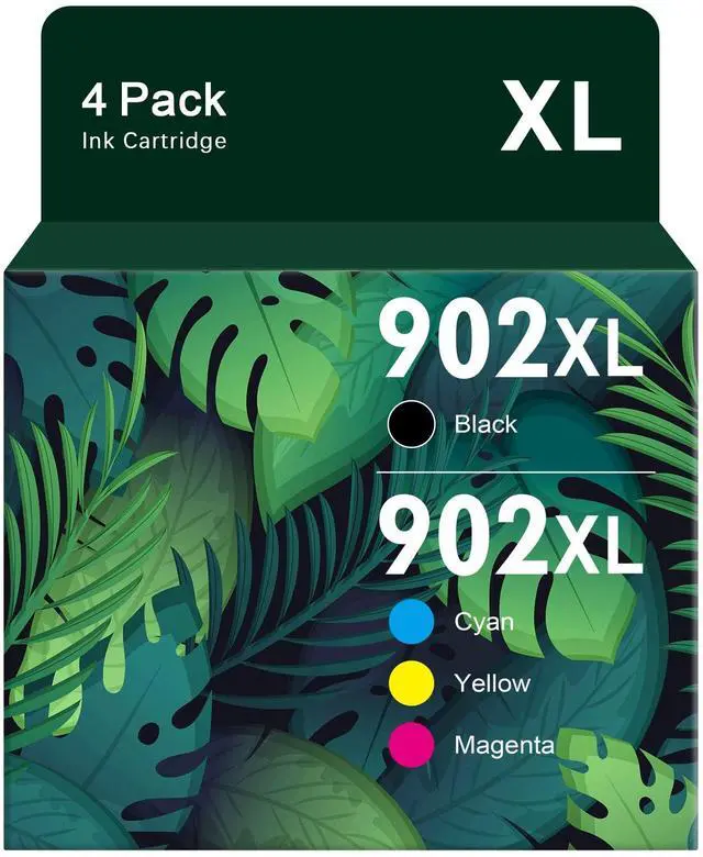 Main image of Compatible for 902XL Ink Cartridges Combo Pack Replacement for HP 902 Ink Cartridges Work with HP OfficeJet Pro 6978 6970 6968 6958 6960 6962 Printers (Black, Cyan, Magenta, Yellow, 4 Pack)