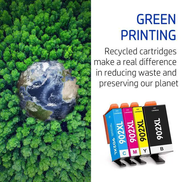 Alt view image 7 of 7 - Compatible for 902XL Ink Cartridges Combo Pack Replacement for HP 902 Ink Cartridges Work with HP OfficeJet Pro 6978 6970 6968 6958 6960 6962 Printers (Black, Cyan, Magenta, Yellow, 4 Pack)