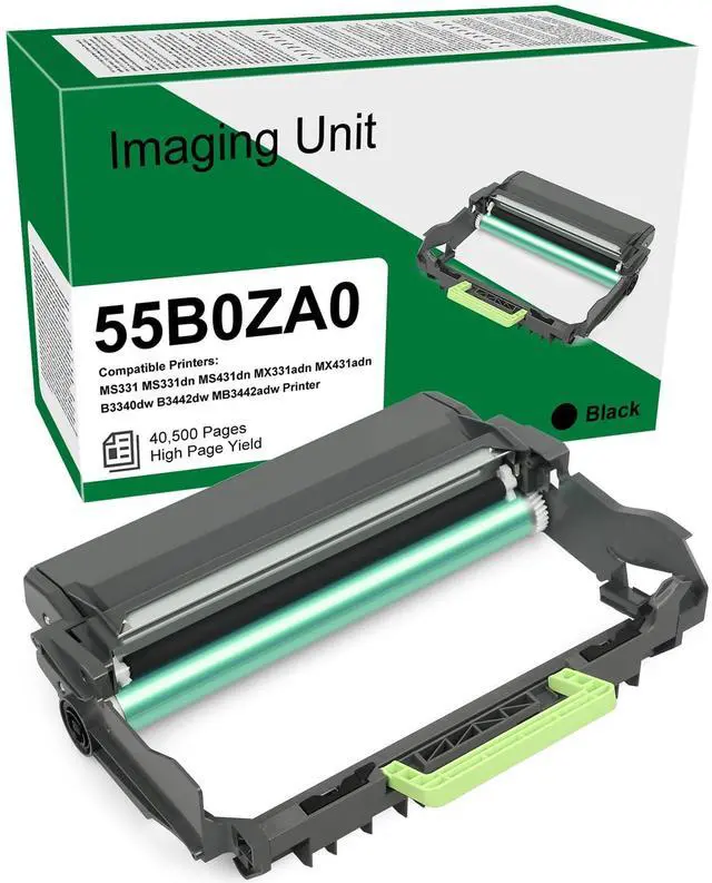 Main image of 55B0ZA0 Black Imaging Unit MS331 Imaging Unit Compatible Lexmark MS331 MS331dn MS431dn MX331adn MB3442adw XM1342 M1342 MB3442i MX431adn B3340dw B3442dw Printer Drum Unit