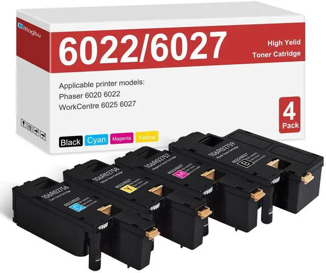 Main image of WorkCentre 6027 Phaser 6022 Toner Cartridges 4 Pack (BK/C/M/Y) - 106R02759 106R02756 106R02757 106R02758 Toner Cartridges Replacement for Xerox WorkCentre 6027 6025 Phaser 6022 6020 Printers