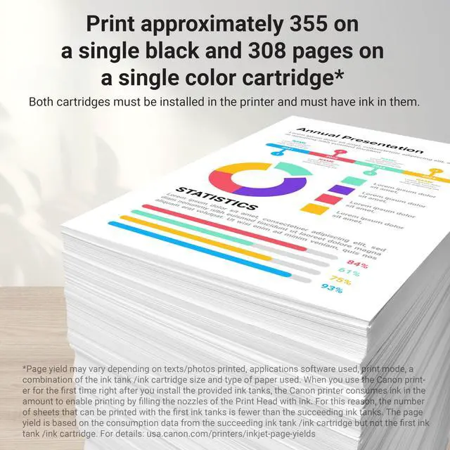 Alt view image 2 of 7 - PG-40/CL-41 Genuine Black Ink and Color Cartridge Value Pack with 50-Sheet Photo Paper, Compatible with iP2600/1800/1700/1600, MX310/300, MP470/460/450/210/170/160/150/140/180/190, JX200/210P