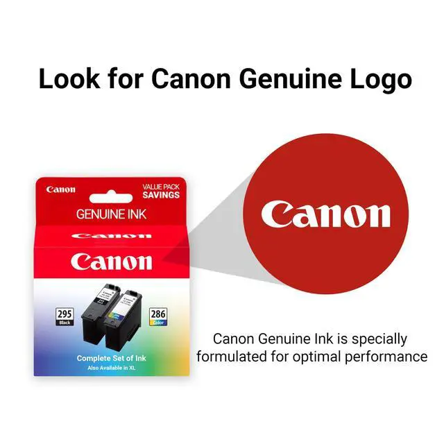 Alt view image 5 of 7 - PG-295 / CL-286 Genuine Ink Value Pack (2 Cartridges), Compatible with TR7120, TS6520, TS4320