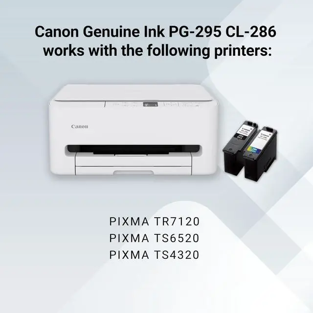 Alt view image 6 of 7 - PG-295 / CL-286 Genuine Ink Value Pack (2 Cartridges), Compatible with TR7120, TS6520, TS4320