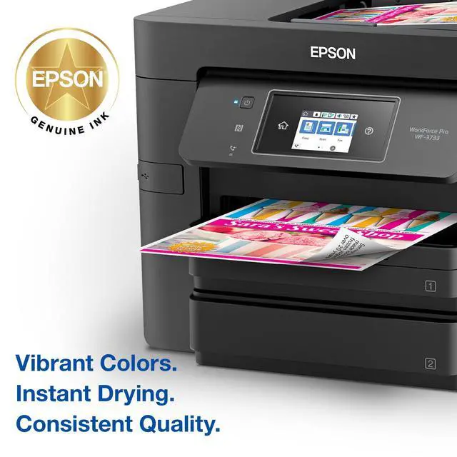Alt view image 4 of 6 - 702 DURABrite Ultra Ink High Capacity Black & Standard Color Cartridge Combo Pack (T702XL-BCS) Works with Workforce Pro WF-3720,3730,3733,(Pack of 2)