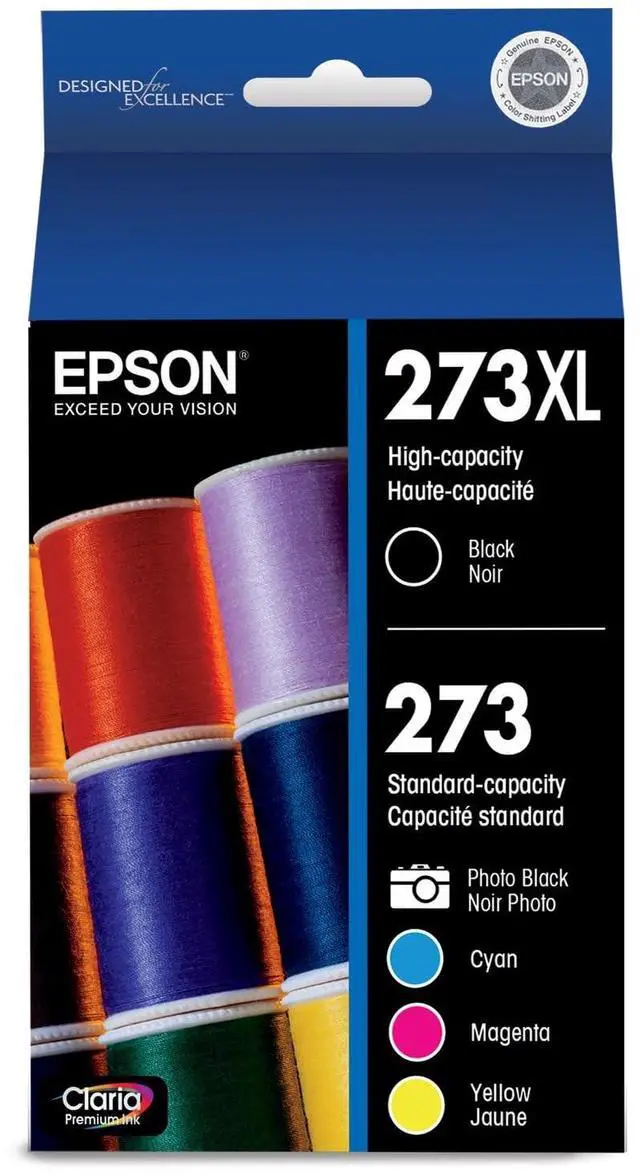 Main image of 273 Claria Ink High Capacity Black & Standard Color Cartridge Combo Pack (T273XL-BCS) Works with Expression Premium XP-520, 600, 610, 620, 800, 810, 820