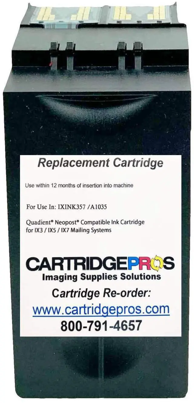 Main image of IXINK357 Ink Cartridge for Quadient Neopost IX3 IX5 IX7 Mailing Systems Red