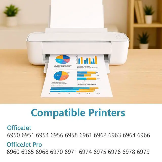 Alt view image 2 of 7 - 902 XL Ink Cartridges Combo Pack Replacement for HP 902XL to use with OfficeJet 6978 6968 6958 6970 6960 6975 6962 6950 6954 6951 6956 6961 6963 6964 Printer with V13.2.1 Chip (C/M/Y/K,4-Pack)