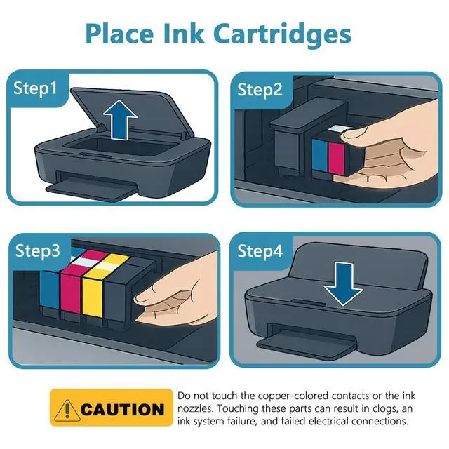 Alt view image 6 of 7 - 902 XL Ink Cartridges Combo Pack Replacement for HP 902XL to use with OfficeJet 6978 6968 6958 6970 6960 6975 6962 6950 6954 6951 6956 6961 6963 6964 Printer with V13.2.1 Chip (C/M/Y/K,4-Pack)