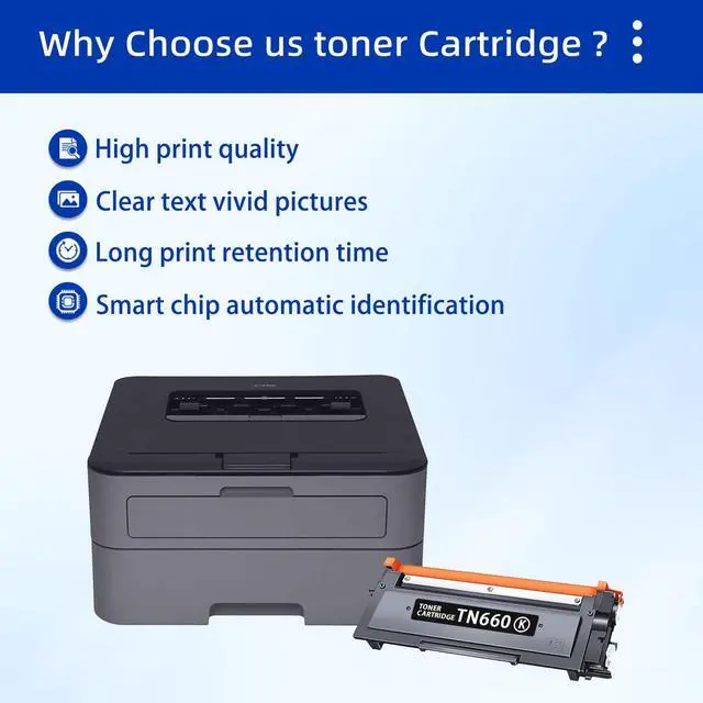 Alt view image 6 of 7 - TN660 TN-660 High-Yield Black Toner Cartridge Replacement for Brother TN660 Toner Cartridge DCP-L2520DW, DCP-L2540DW, HL-L2300D, HL-L2305W, HL-L2315DW Printer Toner (3Pack Black)