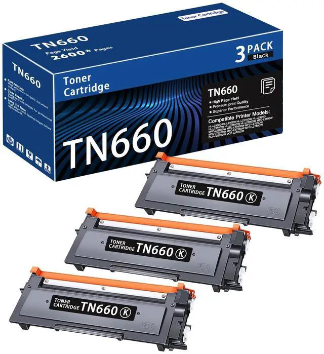 Main image of TN660 TN-660 High-Yield Black Toner Cartridge Replacement for Brother TN660 Toner Cartridge DCP-L2520DW, DCP-L2540DW, HL-L2300D, HL-L2305W, HL-L2315DW Printer Toner (3Pack Black)