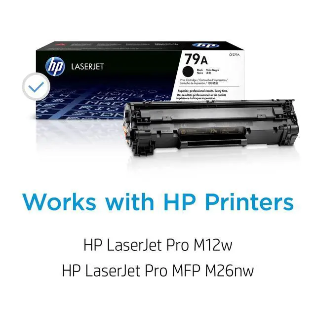 Alt view image 2 of 7 - 79A Black Toner Cartridge | Works LaserJet Pro M12 Series, LaserJet Pro MFP M26 Series | CF279A