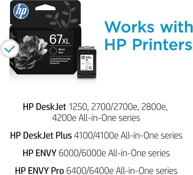 Alt view image 2 of 7 - 67XL Blk/67 CMY Original Cartridge Ink Bundle| DeskJet 2700/4100 Series
