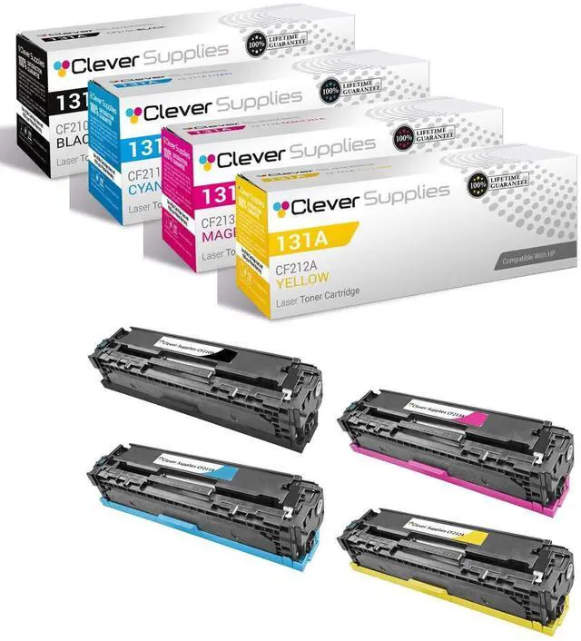Main image of CS Replacement Toner Cartridge Compatible with HP PRO 200 M276NW CF210A Black CF211A Cyan CF212A Yellow CF213A Magenta 131A Color M251NW M276NW PRO 200 M251N M251NW M276N M276NW 4 Color Set