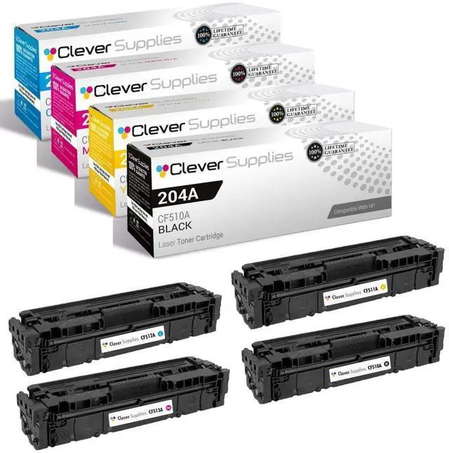Main image of CS Replacement Toner Cartridge Compatible with HP 204A CF510A Black CF511A Cyan CF513A Magenta CF512A Yellow Color Pro MFP M180 MFP M180nw MFP M180n MFP M181fw MFP M154a 4 Color Set