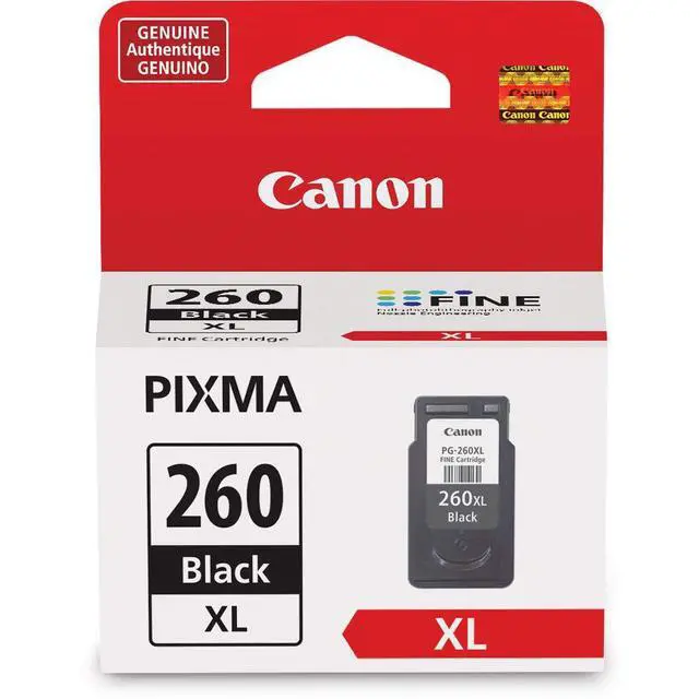 Alt view image 2 of 3 - PG-260 XL Black Ink Cartridge + CL-261 Color Ink Cartridge (Retail Packaging)