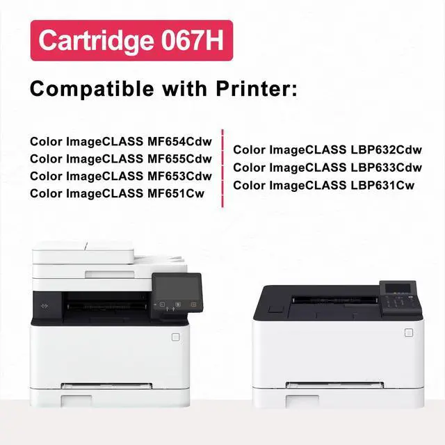 Alt view image 2 of 6 - 067H Black Toner Cartridge 2 Pack Replacement for Canon 067 067H Black imageCLASS LBP633Cdw MF656Cdw LBP632Cdw MF653Cdw MF654Cdw Printer Ink