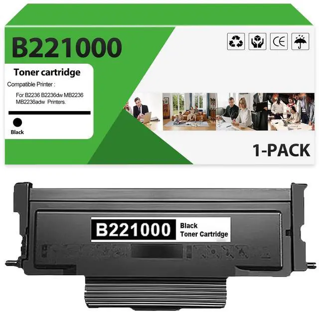 Main image of 1 Pack B221000 Black Toner Cartridge Works for Lexmark B2236 B2236dw MB2236 MB2236adw Printer (with Chip)