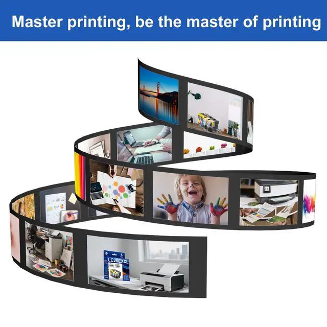 Alt view image 7 of 7 - LC20EXXL Ink Cartridge High Yield Replacement for Brother LC20E XXL LC20EXXL Ink Cartridges for MFC-J5920DW MFC-J775DW MFC-J775DWXL MFC-J985DW MFC-J985DWXL Printer(5Pack,2BK/1C/1Y/1M)