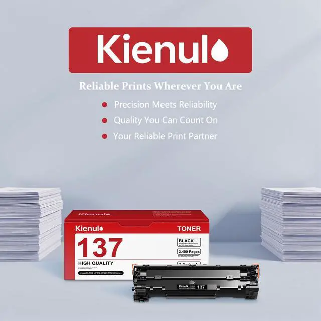 Alt view image 2 of 7 - 137 Black Toner Cartridge 2-Pack Replacement for Canon CRG-137 Toner Compatible with imageCLASS MF210 MF220 MF230 MF240 Series, LBP151dw, D570 Printer, 9435B001AA