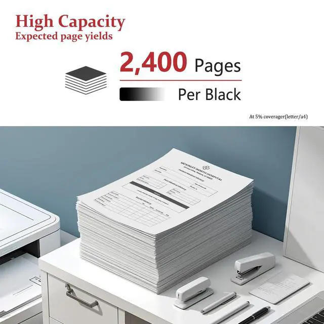 Alt view image 4 of 7 - 137 Black Toner Cartridge 2-Pack Replacement for Canon CRG-137 Toner Compatible with imageCLASS MF210 MF220 MF230 MF240 Series, LBP151dw, D570 Printer, 9435B001AA