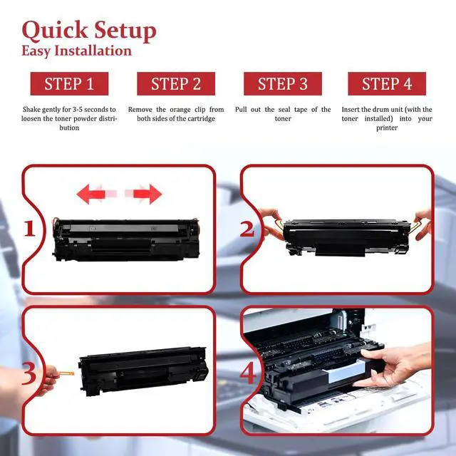 Alt view image 6 of 7 - 137 Black Toner Cartridge 2-Pack Replacement for Canon CRG-137 Toner Compatible with imageCLASS MF210 MF220 MF230 MF240 Series, LBP151dw, D570 Printer, 9435B001AA