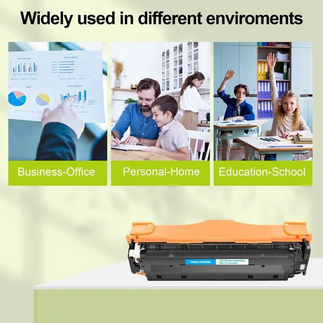 Alt view image 7 of 7 - Compatible Toner Cartridge Replacement for HP 305A CE410A CE411A CE412A CE413A Toner 4 Packs Set Works on Laser Jet Pro 400 Color M451nw M451dw M451dn MFP M475dn M475dw M375nw Printer