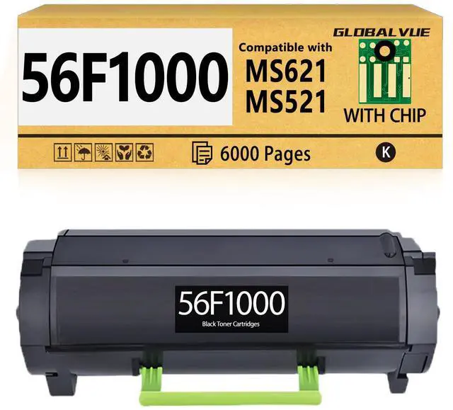 Main image of 56F1000 (6000 Pages) Toner Cartridges (with Chip) Compatible with Lexmark 56F1000 Toner Cartridges for MS321, MS421, MS521, MS621, MS622, MX321, MX421, MX521, MX522, MX622 Laser Printer