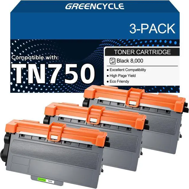 Main image of High Yield Compatible Toner Cartridge Replacement Compatible for TN720 TN750 TN-750 Work with HL5450DN HL5470DW HL6180DW DCP8110DN MFC8510DN MFC-8950DW MFC8910DW Printer (Black,3 Pack)