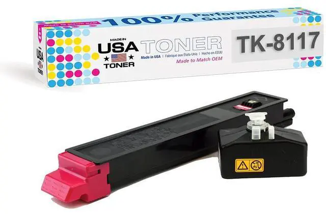 Alt view image 5 of 7 - Compatible Replacement for use in Kyocera Ecosys M8130cidn, Ecosys M8124cidn, TK-8117, TK-8117C, TK-8117M, TK-8117Y, TK-8117K (Cyan, Magenta, Yellow, Black, 4-Pack)