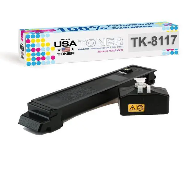 Alt view image 7 of 7 - Compatible Replacement for use in Kyocera Ecosys M8130cidn, Ecosys M8124cidn, TK-8117, TK-8117C, TK-8117M, TK-8117Y, TK-8117K (Cyan, Magenta, Yellow, Black, 4-Pack)