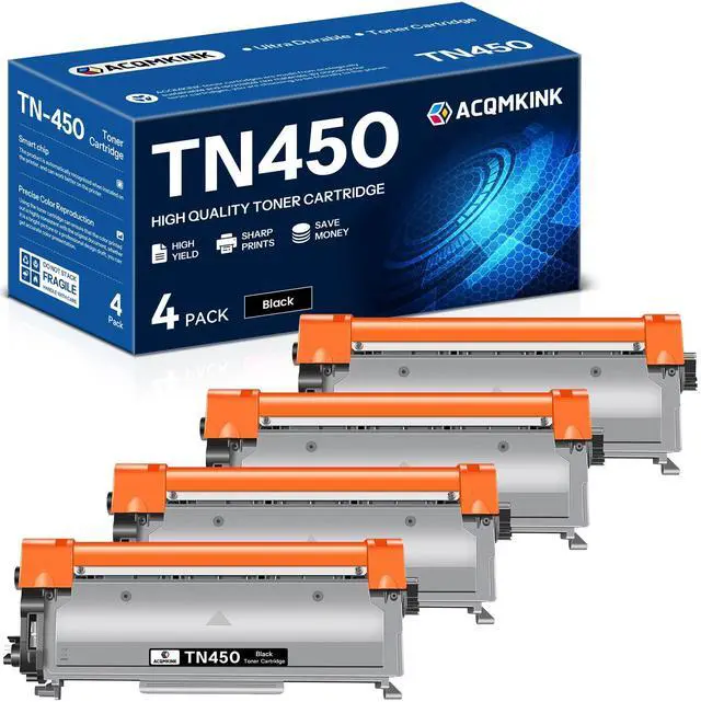 Main image of TN450 TN-450 Toner Cartridge Black Replacement for Brother TN450 TN-450 TN 450 HL-2240D HL-2275DW HL-2280DW MFC-7860DW DCP-7060D DCP-7065DN IntelliFax-2840 IntelliFAX-2940 Printer 4 Pack