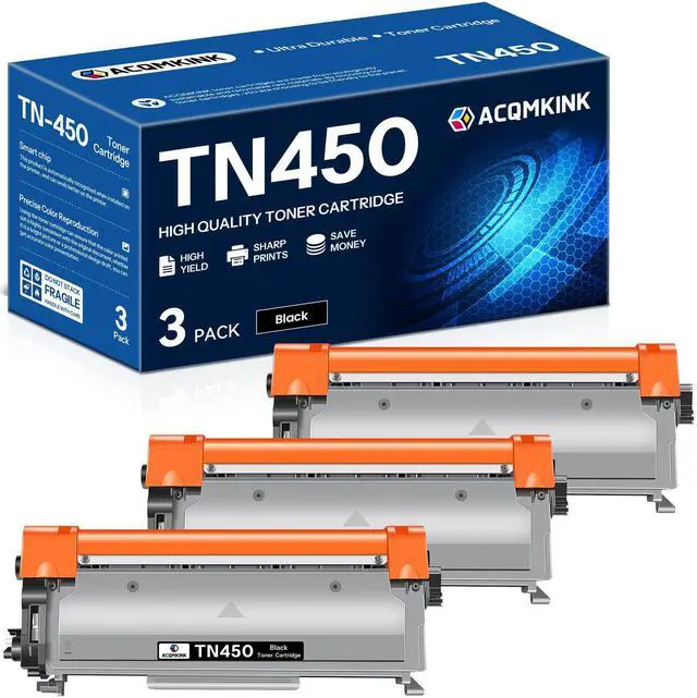 Main image of TN450 TN-450 Toner Cartridge Black Replacement for Brother TN450 TN-450 TN 450 HL-2240D HL-2275DW HL-2280DW MFC-7860DW DCP-7060D DCP-7065DN IntelliFax-2840 IntelliFAX-2940 Printer 3 Pack