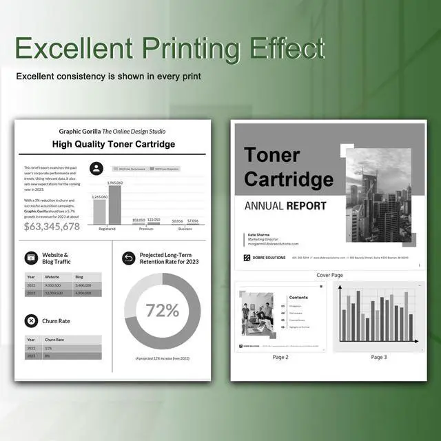 Alt view image 4 of 6 - 50F1X00 Extra High Yield Black Toner Cartridge(2-Pack) Compatible Replacement for Lexmark 50F1X00 501X Toner Cartridge Work for MS410 MS510 MS610 MS415 MS610dn Printer