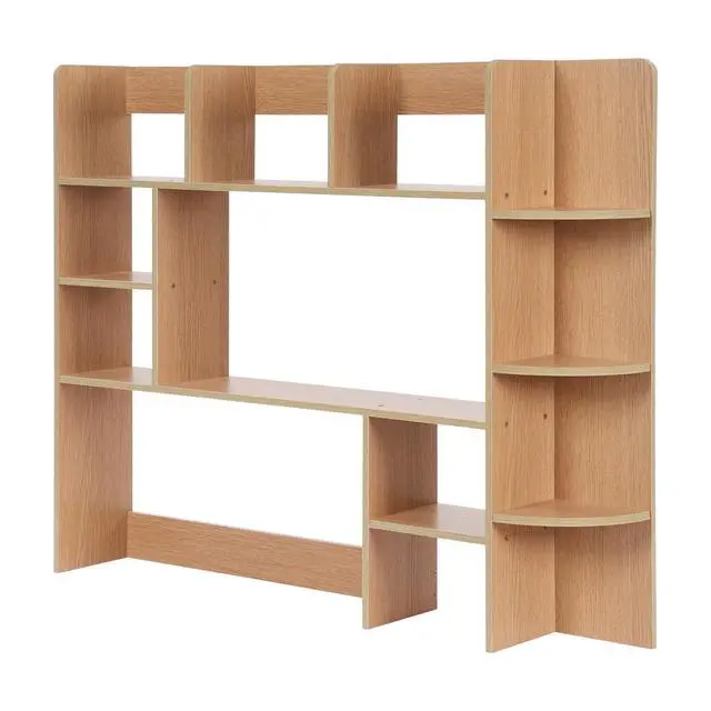 Alt view image 7 of 7 - Desktop Bookshelf, 39.4" Desktop Organizer Shelf Desk Hutch for Computer Desk 2 Tier Desk Shelf Multifunctional Freestanding Storage Rack Display Shelf for Home Office Dorm