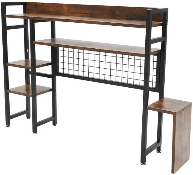 Main image of Desktop Bookshelf Computer Desktop Bookshelf 2 Tier Countertop Hutch Display Shelf Desk Hutch Storage Organizer Multipurpose Countertop Display Shelf Bookcase Organizer for Home Office