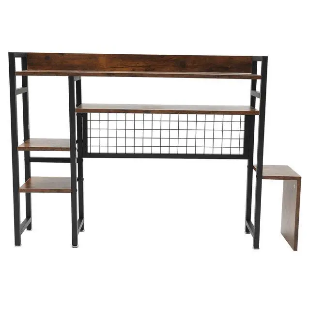 Alt view image 4 of 7 - Desktop Bookshelf Computer Desktop Bookshelf 2 Tier Countertop Hutch Display Shelf Desk Hutch Storage Organizer Multipurpose Countertop Display Shelf Bookcase Organizer for Home Office