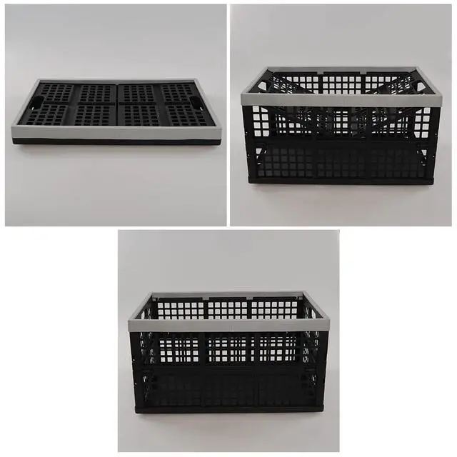 Alt view image 2 of 7 - Large Collapsible Storage Crates, 42 Liter Plastic Foldable Crate Bins Set of 4