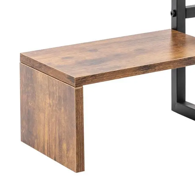 Alt view image 6 of 7 - Desktop Bookshelf - Space Saving Computer Desk Organizer, Countertop Display Shelf for Office, Dorm & Small Spaces, Multi-Purpose Storage Shelf for Books, Plants & Decor