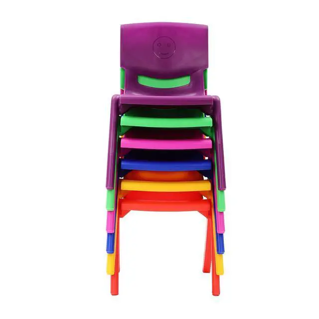 Alt view image 3 of 7 - 6Pcs Stackable School Chairs, Plastic School Stack Chair Colorful Kids Plastic Chair for Toddlers Classroom Furniture School (Colorful 1, 20.47" H)