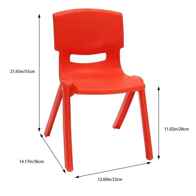 Alt view image 2 of 7 - 6Pcs Stackable School Chairs, Plastic School Stack Chair Colorful Kids Plastic Chair for Toddlers Classroom Furniture School (Colorful 3, 21.65" H)