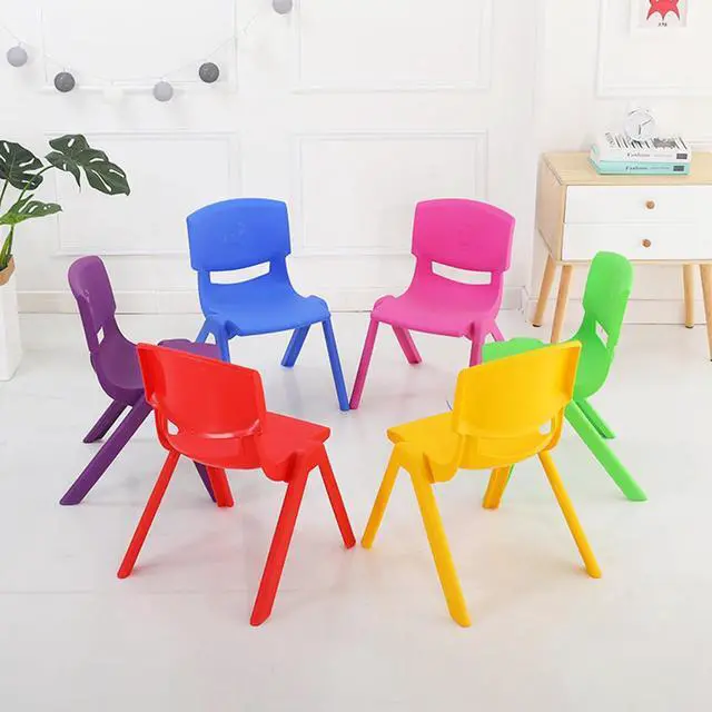 Main image of 6Pcs Colorful Stackable School Chairs, Plastic Kids School Chair for Toddlers Stack Chairs with 11'' Seat Height Kids Flexible Seating for School Classroom Daycare Indoor Outdoor