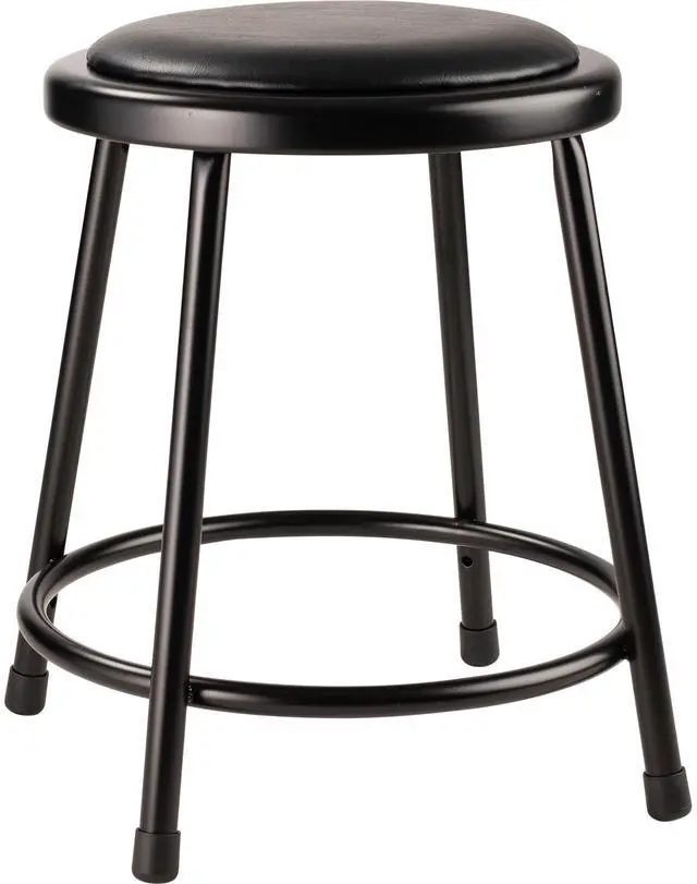Main image of 6418-10 NPS 18" Heavy Duty Vinyl Padded Steel Stool, Black