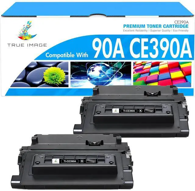 Main image of CE390A 90A Black Toner Cartridge 2-Pack 90X CE390X M602 M601 | Compatible for HP 90A CE390A for HP LaserJet Enterprise 600 M601 M602 M603 M4555 MFP M602x M602n M603dn Printer Ink