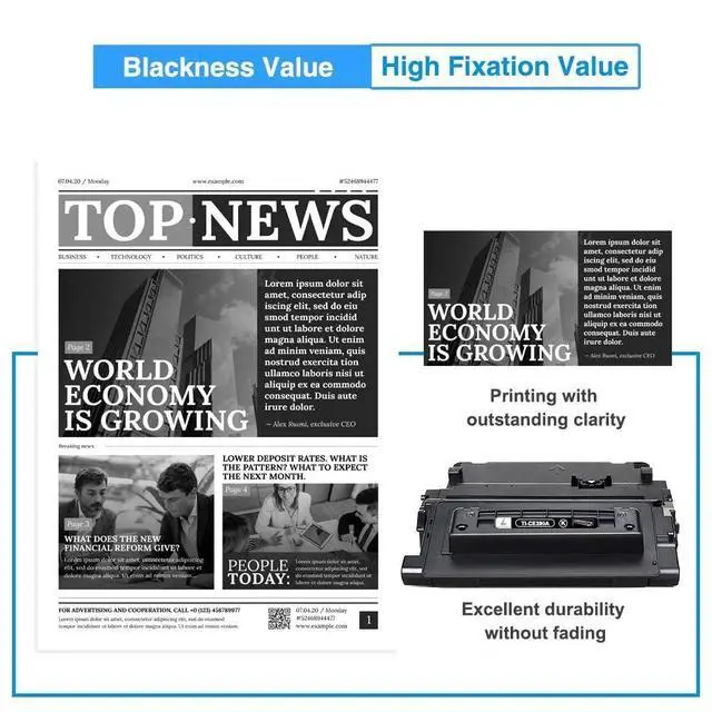Alt view image 5 of 6 - CE390A 90A Black Toner Cartridge 2-Pack 90X CE390X M602 M601 | Compatible for HP 90A CE390A for HP LaserJet Enterprise 600 M601 M602 M603 M4555 MFP M602x M602n M603dn Printer Ink
