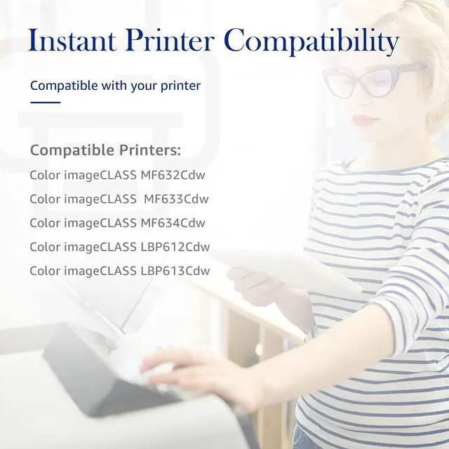 Alt view image 2 of 7 - Compatible Toner Cartridges Replacement for Canon 045 045H CRG-045H Toner for Canon Color imageCLASS MF634Cdw MF632Cdw LBP612Cdw LBP612C LBP612 MF632 MF632C 634C MF634 Laser Printer (4 Pack)