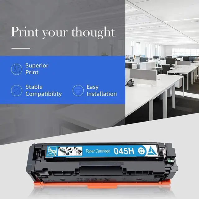 Alt view image 6 of 7 - Compatible Toner Cartridges Replacement for Canon 045 045H CRG-045H Toner for Canon Color imageCLASS MF634Cdw MF632Cdw LBP612Cdw LBP612C LBP612 MF632 MF632C 634C MF634 Laser Printer (4 Pack)