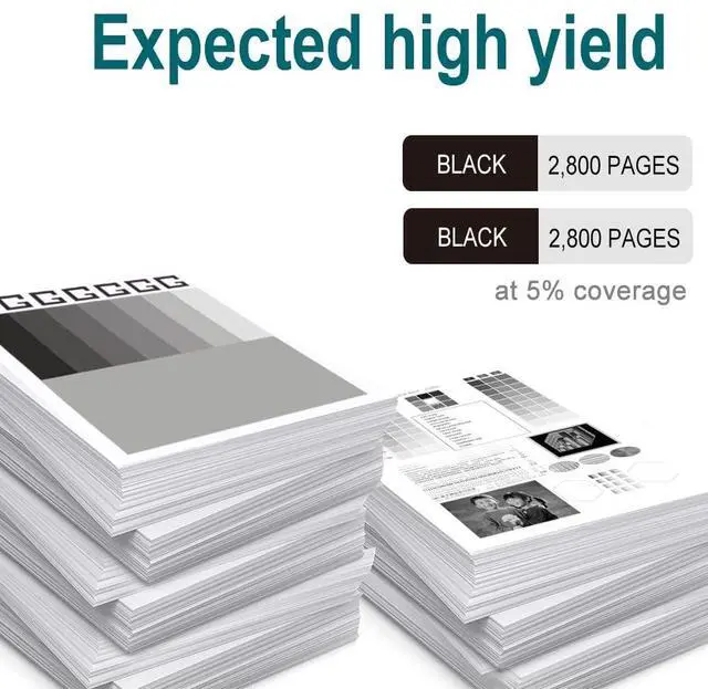 Alt view image 3 of 6 - 201A 201X Black High-Capacity Toner Cartridge for HP 201X CF400X CF400A | Compatible for HP Color LaserJet Pro MFP M277dw M252dw M277c6 M252 M277 Series Printer (2 Pack)