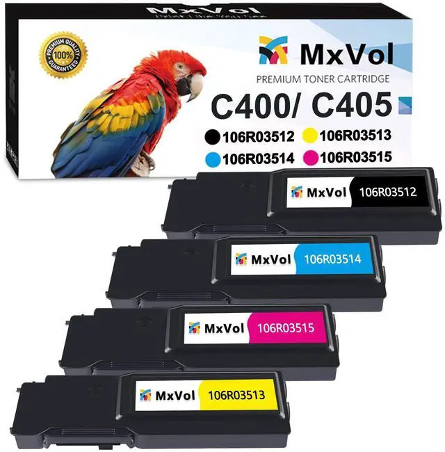 Main image of VersaLink C400 C405 Toner Cartridge Replacement for Xerox C400 C405, 4-Pack | High-Yield Versa Link C400 C405 C400D C400DN C405N C405DN Printer Ink 106R03512 106R03514 106R03515 106R03513, 4 Color Set