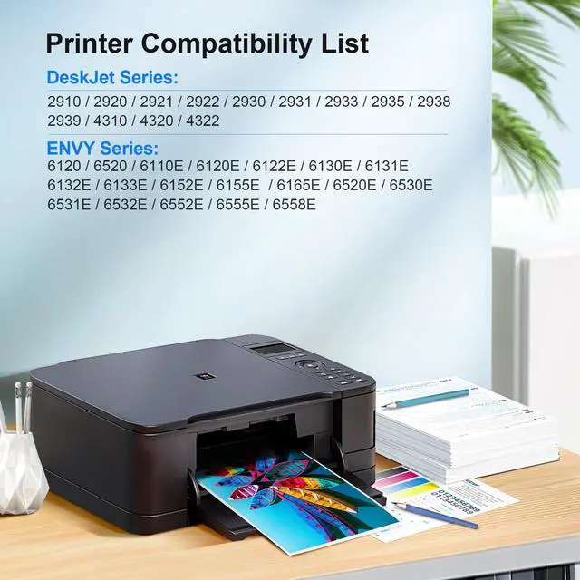Alt view image 2 of 7 - 68XL 68e for HP 68 Ink Cartridges, Compatible for HP Ink 68, High Yield for HP 68 Ink Cartridges Black/Color Combo Pack Work with Envy 6155e 6555e 6100e 6552e, Deskjet 2923 2955 4327 (Black, Color)